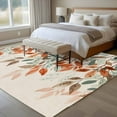 thumbnail image 4 of Large Area Rugs for Living Room Bedroom, Vintage Leaves 8'x10' Rug Washable Carpet Runner Indoor Outdoor, Summer Botanical Pastoral Watercolor Rustic Non Slip Floor Mats Rug for Kitchen, Patio, 4 of 8