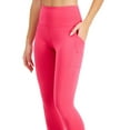 thumbnail image 2 of ID Ideology Women's Compression High Waist Side Pocket 7/8 Length Leggings Pink Size Medium, 2 of 3
