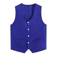 thumbnail image 2 of TSSOE Unisex Volunteer Activities Vest Supermarket Waiter Uniform Button Up Clerk Vests Workwear Blue XXL, 2 of 5