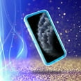 thumbnail image 5 of FIEWESEY Compatible with iPhone 11 Pro Case,Bling Glitter Liquid Clear Case 3 in 1 Hybrid Floating Quicksand Shockproof Protective Sparkle Silicone Soft TPU Case for iPhone 11 Pro(Blue), 5 of 6