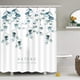 thumbnail image 2 of Cortina de ducha decorativa, cortina de ducha para baño, tela botánica de acuarela, impermeable, con 12 ganchos, poliéster ecológico, secado rápido, antibacteriano para entornos de alta humedad, 2 of 6