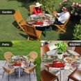 thumbnail image 4 of Christmas Round Tablecloth for 45-54 Inch Tables,Fitted Table Cover with Elastic Edge,Farmhouse Xmas Snowman Tree Truck Snowflake Waterproof Outdoor Table Cloth Protector for Patio Garden Dinner, 4 of 9