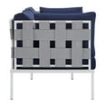thumbnail image 2 of Modway Harmony Sunbrella® Outdoor Patio Aluminum Loveseat in Gray Navy, 2 of 6