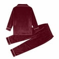 thumbnail image 3 of Christmas Pjs Family Set Flannel Pajamas Long Sleeve Button down Nightwear Set Winter Warm Soft Fleece Set Holiday Pajamas for Family, 3 of 8