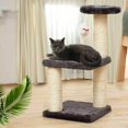 thumbnail image 1 of Cat Bed for Small Felines, Soft Cat Hammock with Ultra-Durable Scratching Posts Perfect for Indoor Cats, Portable Cat Tower, 1 of 5