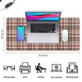 thumbnail image 5 of Long Mouse Pads for Desk,Red and Green Christmas Plaid Pattern Desk Mats on Top Of Desks, Desk Mouse Pad Extra Large with 3mm Non-Slip Base and Stitched Edge for Gaming,Office,Work,Home 35.4x15.7in, 5 of 5