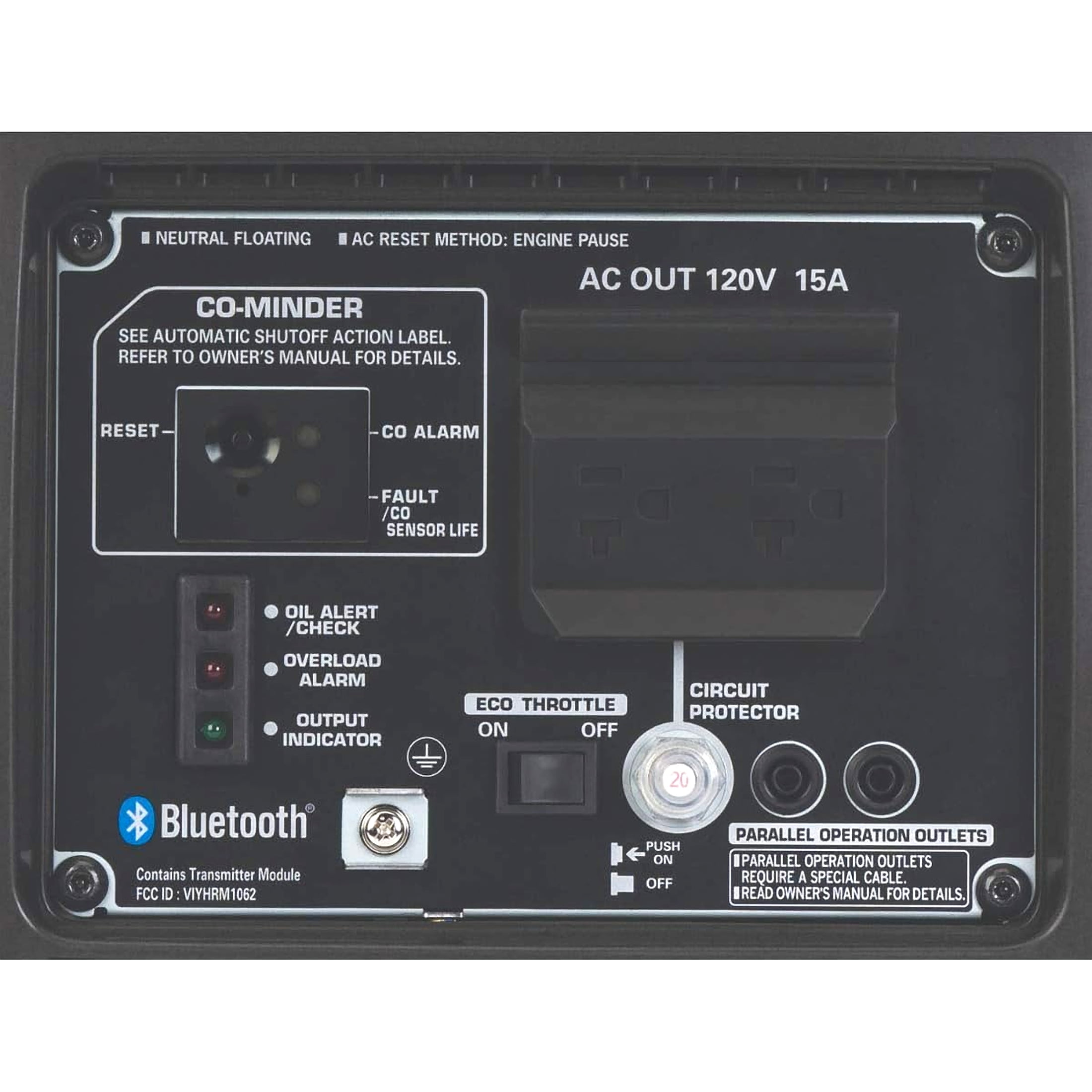 Honda 2200-Watt Remote Stop/Recoil Start Bluetooth Super Quiet Gasoline Powered Inverter Generator with Advanced CO Shutdown