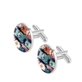 thumbnail image 2 of Alpaca Elegant Dress Shirt Cufflink Set - Stainless Steel for Formal Attire - for Business Meetings, 2 of 6