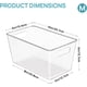 thumbnail image 2 of Contenedores organizadores de despensa de plástico transparente, 6 piezas de contenedores de almacenamiento de alimentos con asa para refrigerador, refrigerador, gabinete, cocina, encimeras, alacena,, 2 of 7
