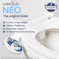 thumbnail image 2 of LUXE Bidet NEO 320 - Hot and Cold Water, Self-Cleaning, Dual Nozzle, Non-Electric Bidet Attachment for Toilet Seat, Adjustable Water Pressure, Rear and Feminine Wash, Lever Control (Blue), 2 of 10