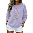 thumbnail image 4 of LangJing Christmas Sweatshirts for Women Xmas Tree Graphic Long Sleeve Holiday Tees Crewneck Pullover Tunic Tops, 4 of 6