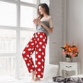 thumbnail image 6 of Picia Red Polka Dot Womens Soft Woven Cotton Elastic Waistband Sleep Pajama Pant Lounge Sleep Pant With Pockets And Drawstring-Medium, 6 of 9