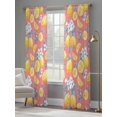 thumbnail image 4 of Summer Fruit Sheer Curtains 2 Panels Set Watercolor Lemon Cute Frangipani Blue Leaves Farmhouse Sheer Window Curtains Light Filtering Rod Pocket Voile Drapes for Bedroom Living Room 52"X96", 4 of 9