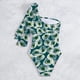 thumbnail image 4 of Gibobby Traje de baño sexy de una pieza Traje de baño sin espalda sexy con estampado retro de una correa de hombro de verano para mujer(Verde,G), 4 of 4