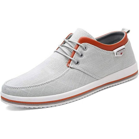 

Mens Canvas Fashion Sneaker Causal Lace-Up Skateboarding Soft Non-Slip Comfortable Street Shoes