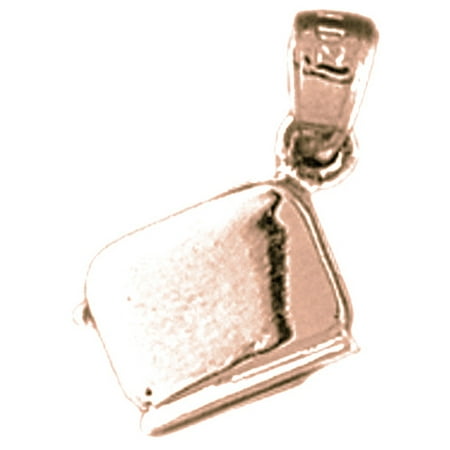 14K Rose Gold 3-D Toaster Pendant - 16 mm