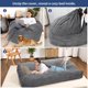thumbnail image 4 of Yeshouse Sillón puf grande convertible en cama con relleno, 2 en 1, para adultos con funda de pana lavable, sofá cama para sala de estar y dormitorio, 4 of 8