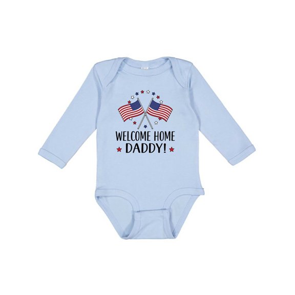 Inktastic Military Homecoming Welcome Home Daddy Boys or Girls Long Sleeve Baby Bodysuit