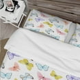 thumbnail image 4 of Designart 'Watercolor Butterfly Pattern' Cabin & Lodge Bedding Set - Duvet Cover & Shams, 4 of 4