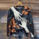 thumbnail image 1 of Ailaofu Halloween Womens Sweatshirt Cute Round Neck Sweatshirts Print Long Sleeve Fall Outfits Pullover, 1 of 3