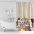 thumbnail image 4 of 60x72 Inch Shower Curtains for Bathroom Cartoon Cat Fabric Bath Curtain Decor Modern Simple Funny Cute Animals Art Waterproof Restroom Curtains Shower Set Accessories with 12 Hooks 60 Inch, 4 of 6