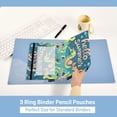 thumbnail image 5 of 2 Pack Pencil Pouch for 3 Ring Binder Smooth Zipper Folders with Pockets Clear Window Pencil Case Hello Summer Seahorses, 5 of 6