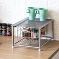 thumbnail image 4 of Home Zone Living Pull Out Single Organizer 13.09" L x 9.06" W, Silver and White, 4 of 7