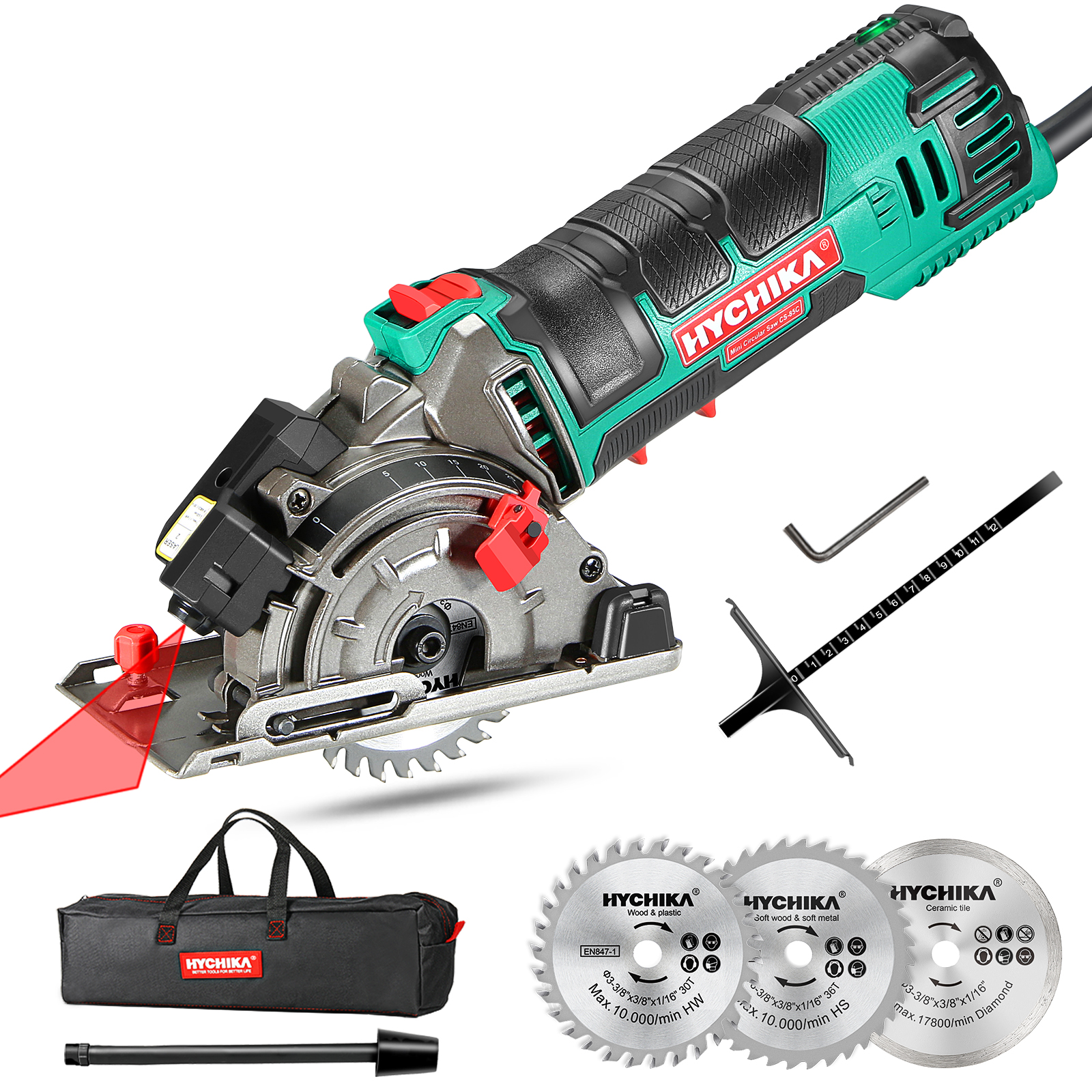 HYCHIKA Mini Circular Saw 4.0 Amp Ctile 