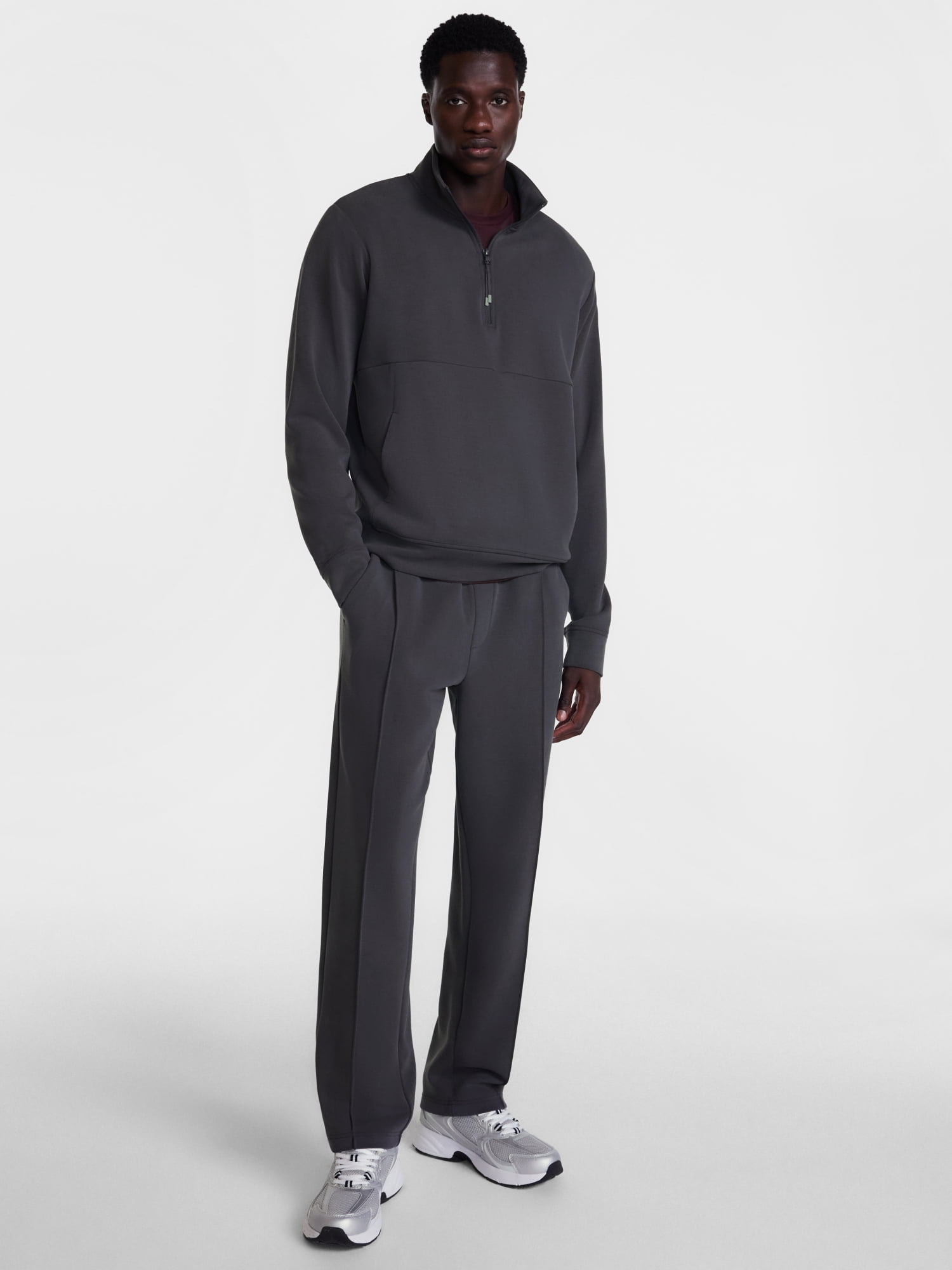 Avia Men's Twill ScubaKnit Quarter Zip Pullover Sweatshirt, Sizes XS-4XLT
