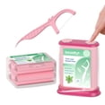 thumbnail image 1 of Dispensador de palillos de hilo dental Innovihue, color rosa, con funda de almacenamiento, 1 of 8