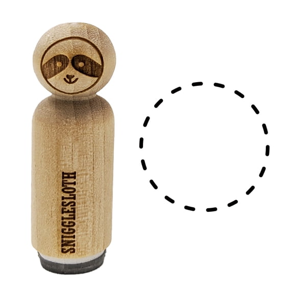 Dashed Circle Outline Rubber Stamp for Scrapbooking Crafting Stamping - Mini 1/2 Inch