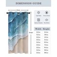 thumbnail image 6 of Abstract Waves Thermal Insulated Blackout Curtains for Bedroom 45 Length Blue White Ocean Spray Seaside Watercolor Room Darkening Curtain 1 Panel Grommet Window Curtain Drape for Living Room, 6 of 7
