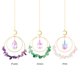 thumbnail image 2 of Colgante de metal con forma de círculo de luna de cristal para decoración del hogar morado Ehuebsd Libre de BPA, 2 of 9