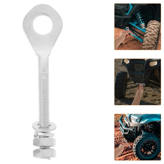 Clispeed Metal Chain Tensioner Screw Plated Silver Universal Fit for Motorcycles Atvs