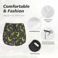 thumbnail image 4 of Bixox Women's Dinosaur Skeleton pattern 2 in 1 Running Shorts - Lightweight Athletic Workout Gym Yoga Shorts Liner with Pockets - Small, 4 of 7