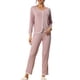 thumbnail image 2 of Conjuntos de lounge para mujeres INSPIRE CHIC, camisetas de manga larga con pantalones, conjuntos de pijama L rosa, 2 of 6