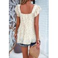 thumbnail image 4 of Womens Summer Tunic Tops Casual Dressy Blouse Loose Fit Short Sleeve T Shirts S, 4 of 10