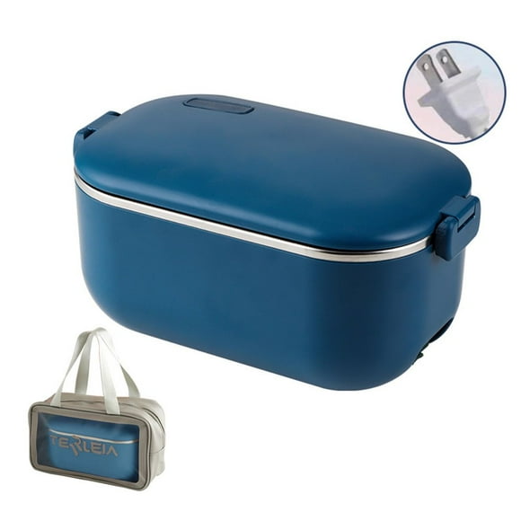 Electric Lunch Box Food Heater Portable Leak Proof Stainless Steel Container Heating Box With Bag For Car/Home Use