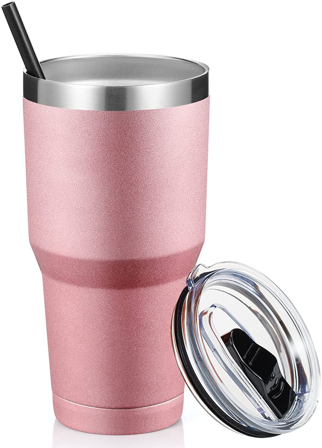 LOT of 2 Stainless Steel Insulated Tumbler 30oz  Travel Mug Cold & Hot Rose Gold