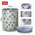 thumbnail image 3 of 12oz Tumblers Gray Christmas Tree Pattern Vacuum Insulated Stainless Steel Travel Tumbler Cups Mug with Lid and Straw for Beer,Coffee,Beverages with Cleaning Brush for Cold & Hot Drinks, 3 of 5