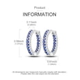 thumbnail image 5 of MULA Original 925 Sterling Silver Round Hoop Earrings Shining Blue AAA CZ for Women Jewelry Gift, 5 of 5