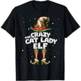 thumbnail image 1 of Teereso The Crazy Cat Lady Elf Family Matching Group Christmas T-Shirt, 1 of 2