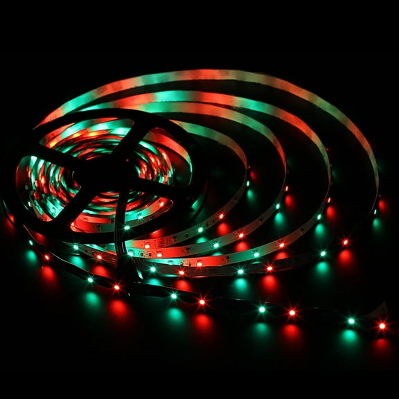 SUPERNIGHT 5M RGB 16.4ft 300LEDs SMD 3528 Flexible LED Strip Light Non-Waterproof with 24-Keys IR Controller