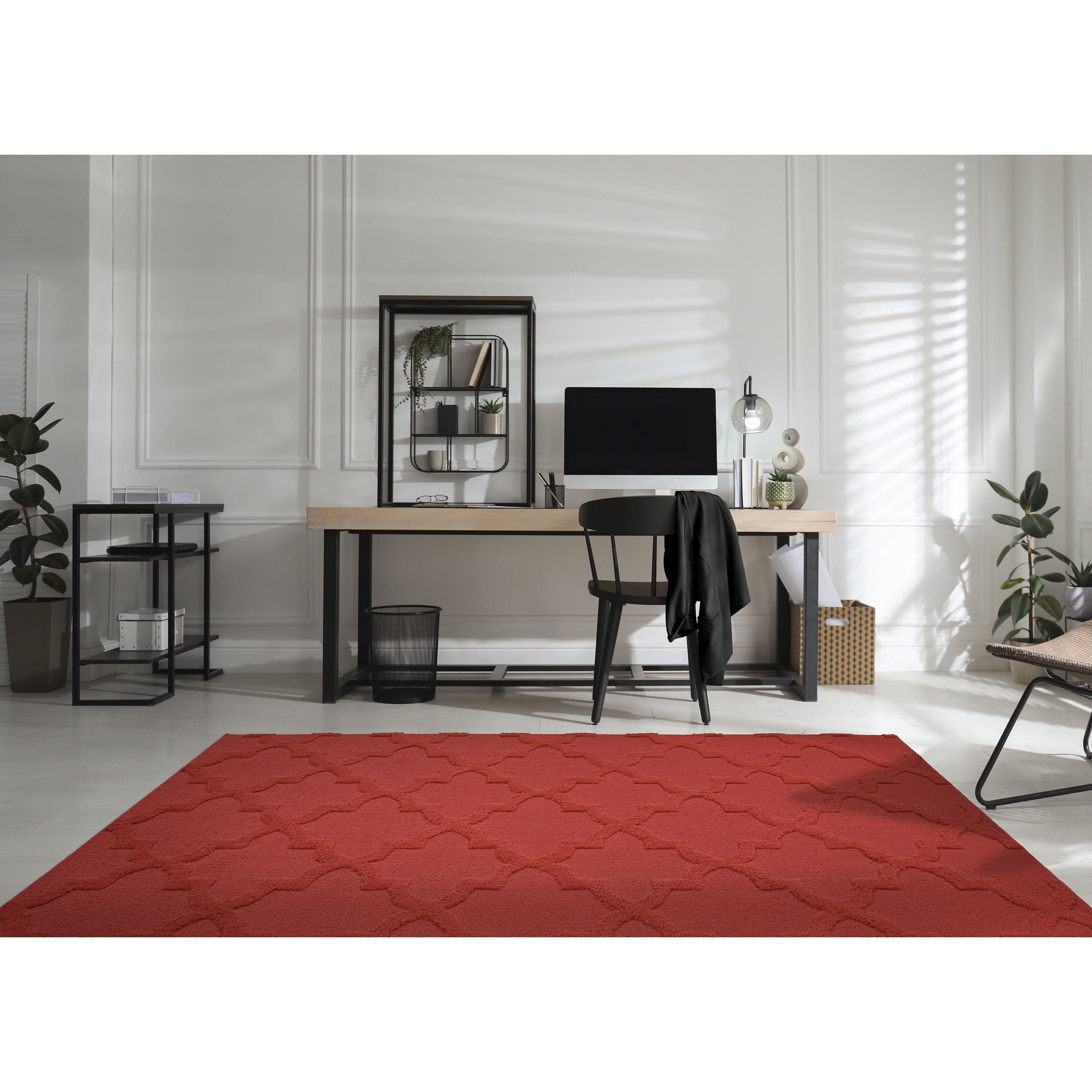 Garland Rug Quatro Polypropylene Chili Red Indoor Area Rug, 12' x 12'