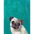 thumbnail image 2 of PI Studio  15x18 Gold Ornate Wood Framed with Double Matting Museum Art Print Titled - Pug Puppy, 2 of 4