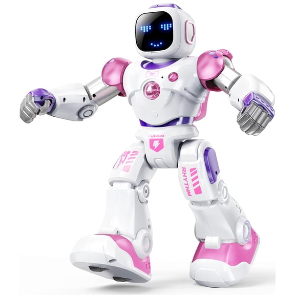 Robot inteligente de juguete Ruko 1088 STEM programable para niños, color rosa