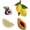 D, variant on 1set Fruits Beaded Sew on Patches Sequins Rhinestone Sew on Embroidery DIY Costume Craft Applique Hand-Beaded Patchwork (A)