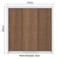 thumbnail image 3 of Ropero Closet Madesa Lyon 3 Puertas 2 Cajones Blanco, 3 of 5