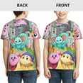 thumbnail image 3 of Kirby And The Forgotten Land Game Teen T-Shirt Crewneck Short Sleeve Double-Sided Print Summer Tee Shirts Top For Youth Boys Girls Children Small, 3 of 7