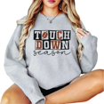 thumbnail image 2 of Faux Glitter Touchdown Season Sweatshirt for Girls, Teens, and Women Fall Football Pullover Grey Sweatshirt Medium, 2 of 4